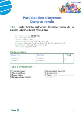 Balade urbaine du 23 mars 2024 - Compte-rendu