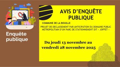 Avis d'enquête publique