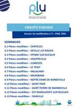 Sommaire pièces modifiées communes