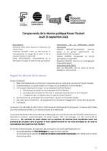 Compte-rendu de la réunion publique du 15 septembre 2022rands enjeux" Compte-rendu de la réunion publique du 15 septembre 2022rands enjeux"
