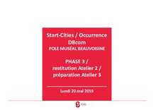 Compte-rendu de l'atelier d'innovation #2 du 27 avril 2019 Compte-rendu de l'atelier d'innovation #2 du 27 avril 2019