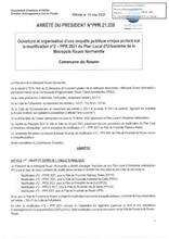 Arrêté d'ouverture de l'enquête publique