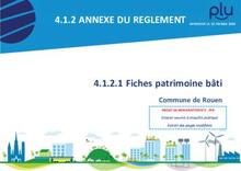 Rouen - Annexe Réglement Ecrit Fiches Patrimoine Bati