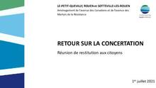 Support de présentation de la Réunion publique de restitution de la concertation - 1er juillet 2021 