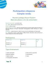 Compte-rendu de la réunion publique du 14 octobre 2024 Compte-rendu de la réunion publique du 14 octobre 2024