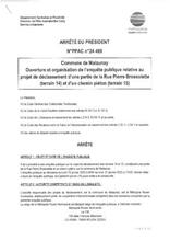 Arrêté d'enquête publique