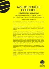 Avis d'enquête publique