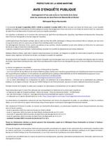 Avis d'enquête publique