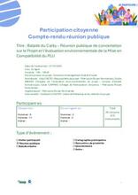 Compte-rendu de la Réunion publique du 07 10 2025 Compte-rendu de la Réunion publique du 07 10 2025
