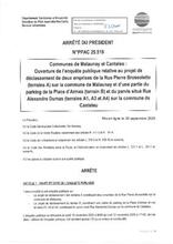 Arrêté ouverture de l'enquête publique