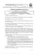Pièce administrative : Arrêté de prescription