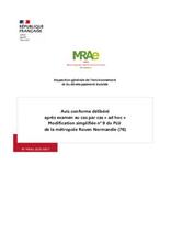 Avis règlementaires : Avis conforme 