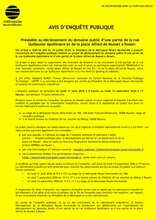 Avis d'enquête publique