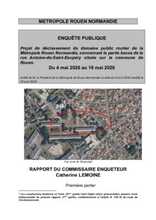 Enquête public rue Antoine de Saint-Exupéry à Rouen - Rapport du commissaire enqueteur Enquête public rue Antoine de Saint-Exupéry à Rouen - Rapport du commissaire enqueteur