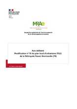 Avis délibéré - Modification n° 10 du plan local d'urbanisme (PLU) de la Métropole Rouen Normandie (76)