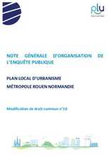 Note générale d'organisation de l'enquête publique - plan local d'urbanisme
