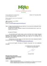 Courrier de la Mission Régionale d’Autorité Environnementale (MRAE)